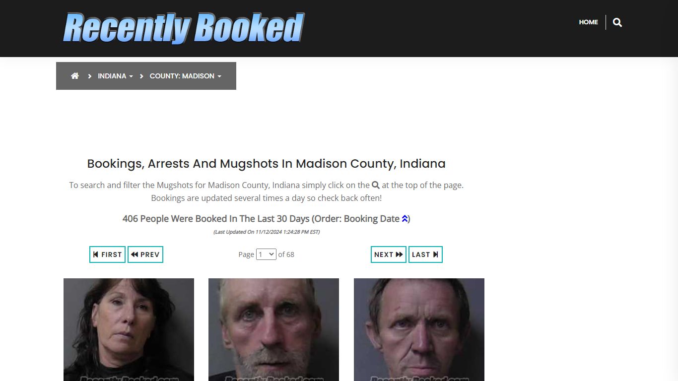 Bookings, Arrests and Mugshots in Madison County, Indiana - Recently Booked