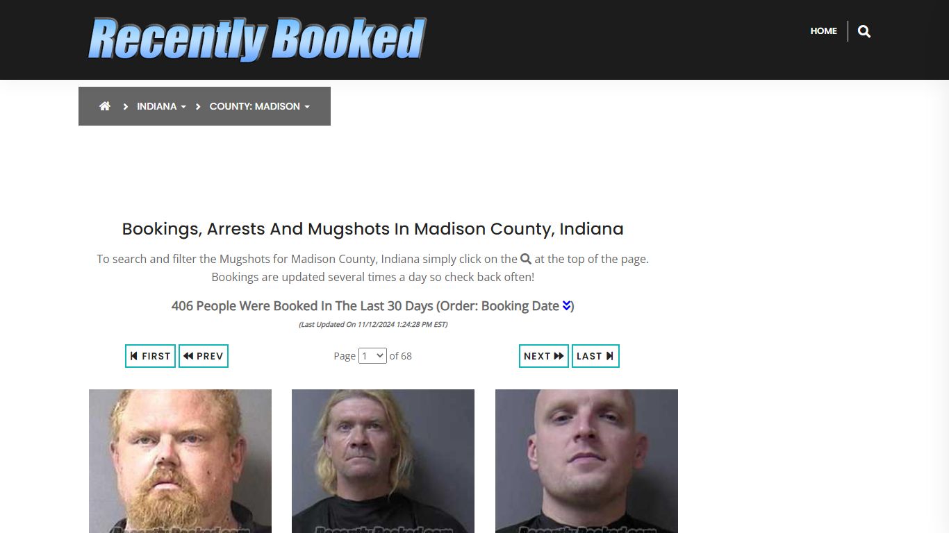 Bookings, Arrests and Mugshots in Madison County, Indiana - Recently Booked