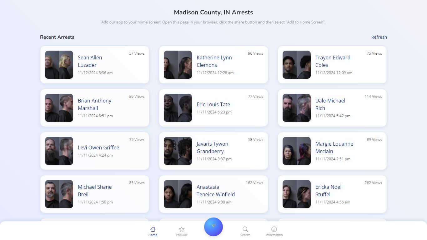 Madison County, IN Arrests | Public Jail Records